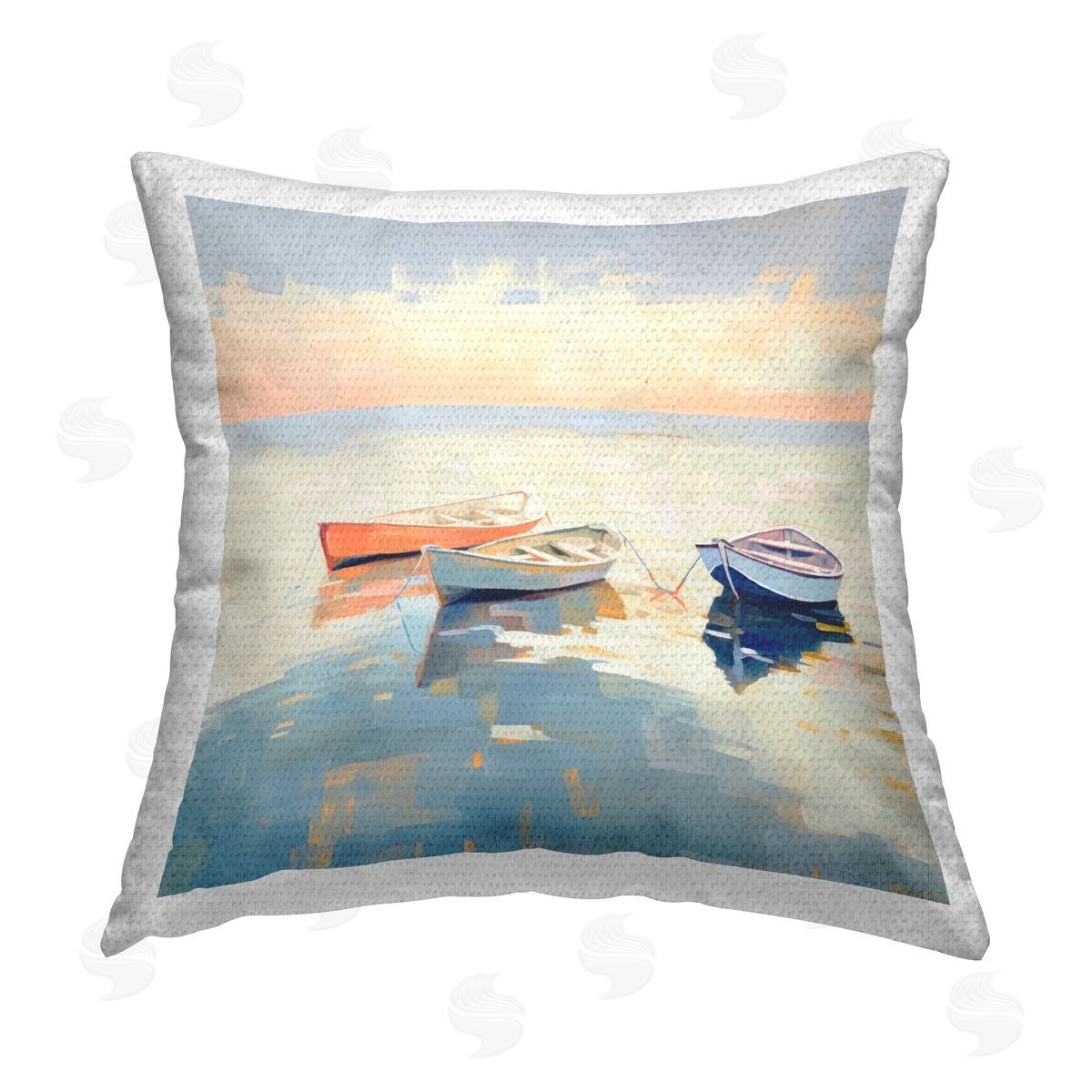 Irena Orlov Boats & Coastal Breeze Outdoor Quick-Dry Polyester Printed Throw Pillow