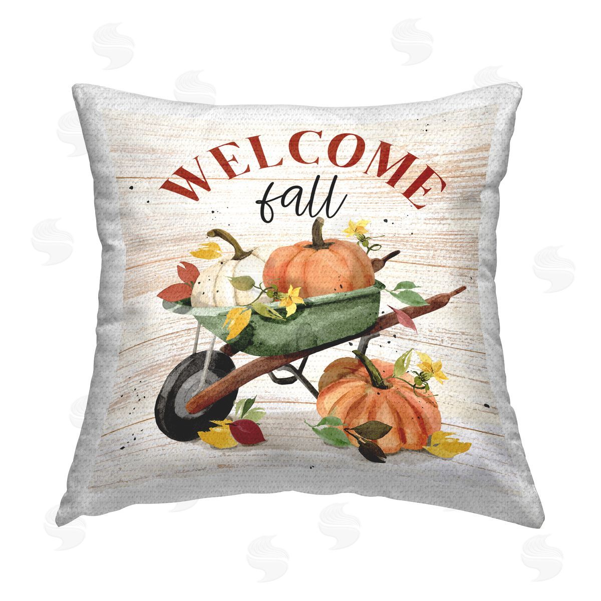 Deane Beesley Welcome Fall Wagon Outdoor Quick-Dry Polyester Printed Throw Pillow