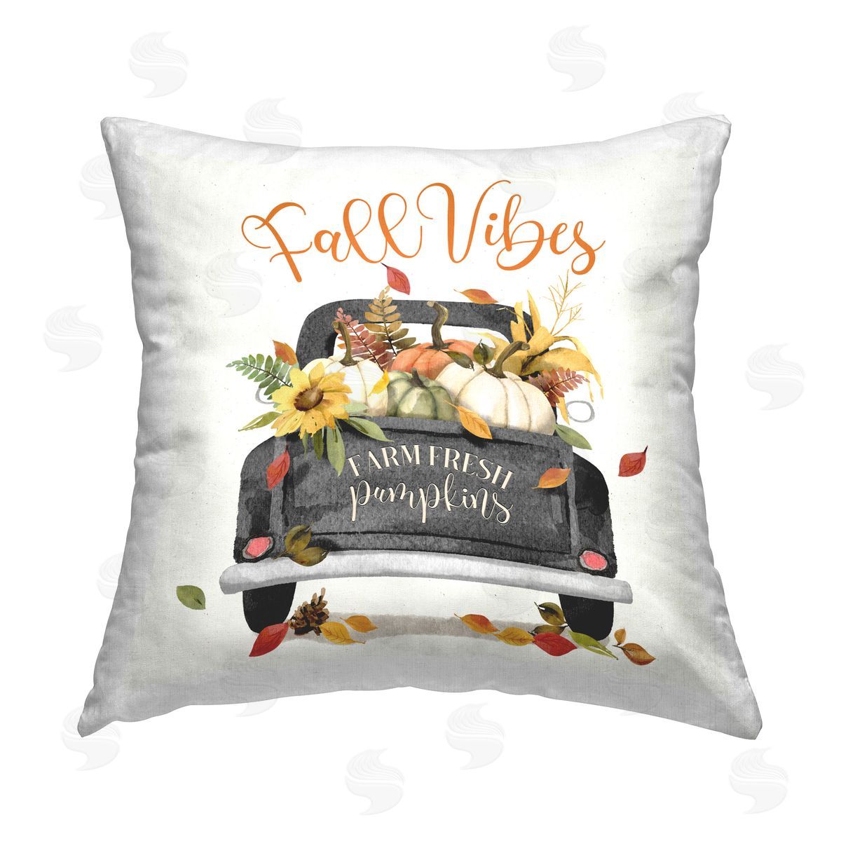 Deane Beesley Fall Vibes Truck Printed Plush Polyester Throw Pillow