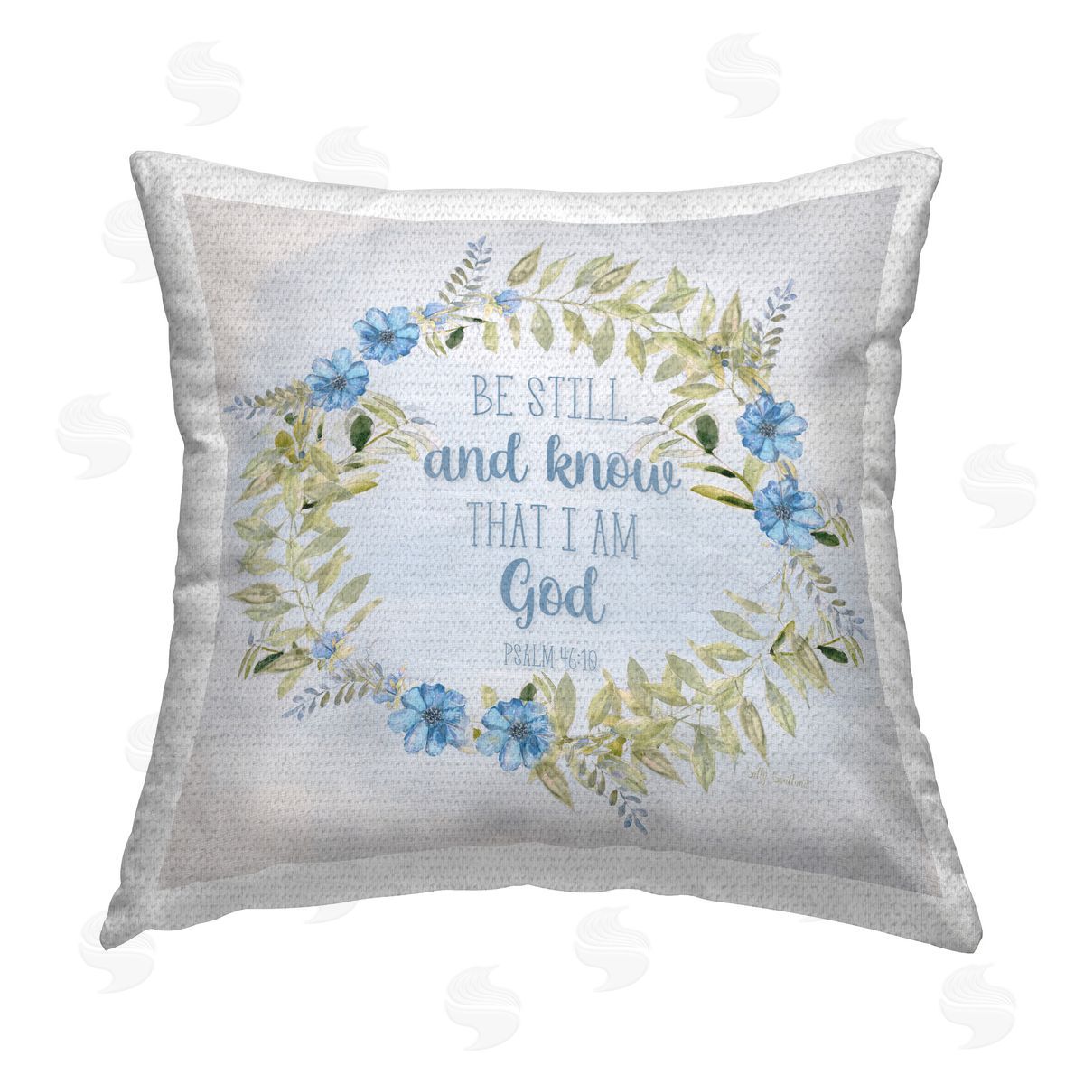 Sally Swatland Know I Am God Phrase Outdoor Quick-Dry Polyester Printed Throw Pillow
