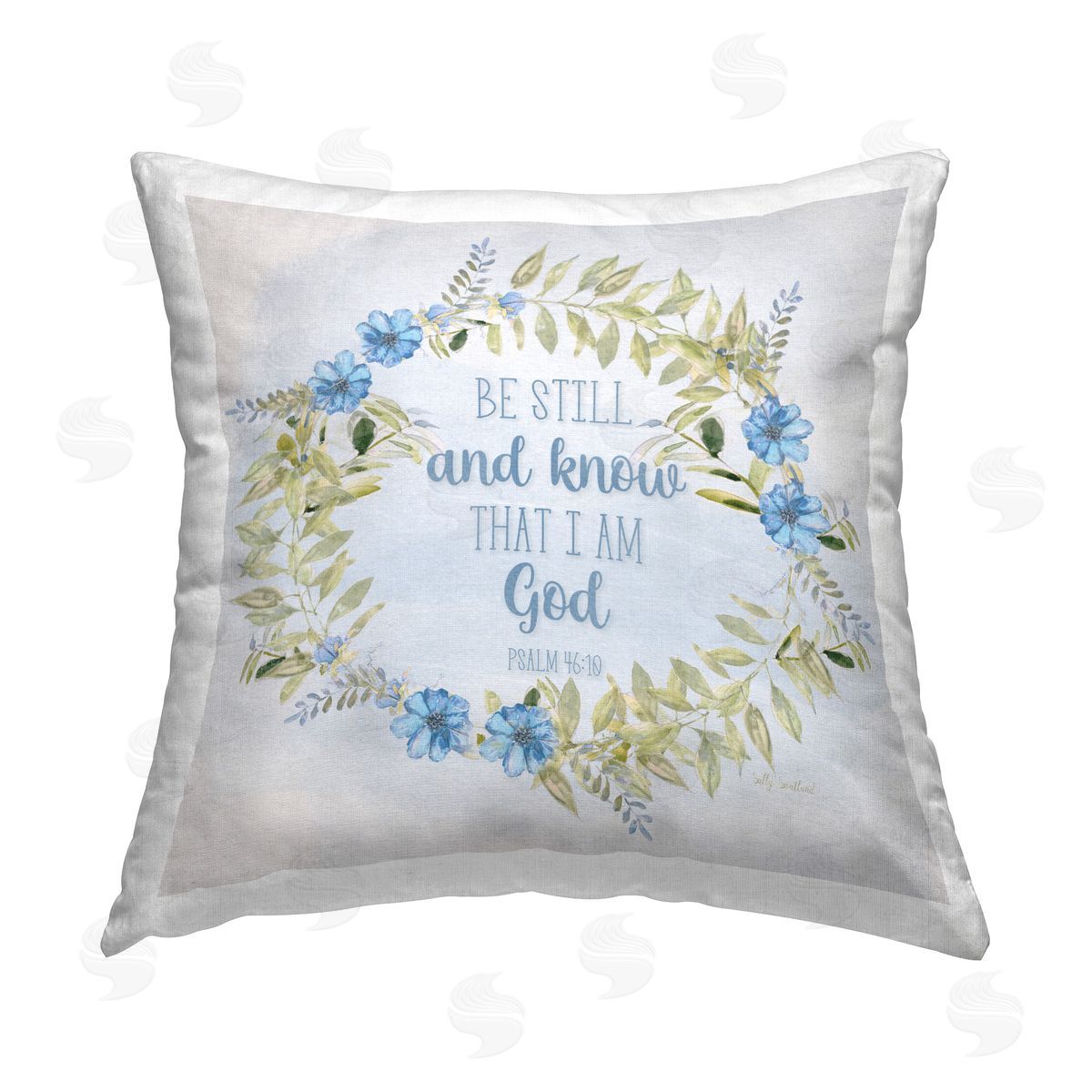 Sally Swatland Know I Am God Phrase Printed Plush Polyester Throw Pillow