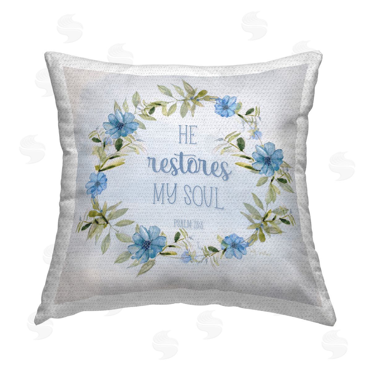 Sally Swatland Restores My Soul Proverb Outdoor Quick-Dry Polyester Printed Throw Pillow