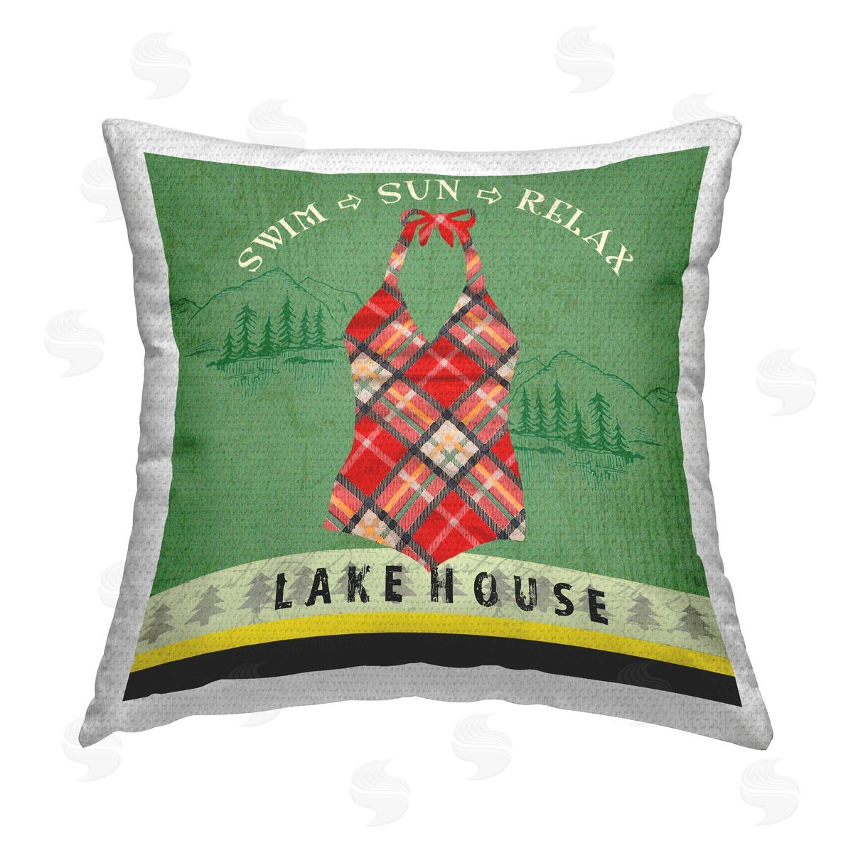Andrea Tachiera Swim Sun Relax Outdoor Quick-Dry Polyester Printed Throw Pillow