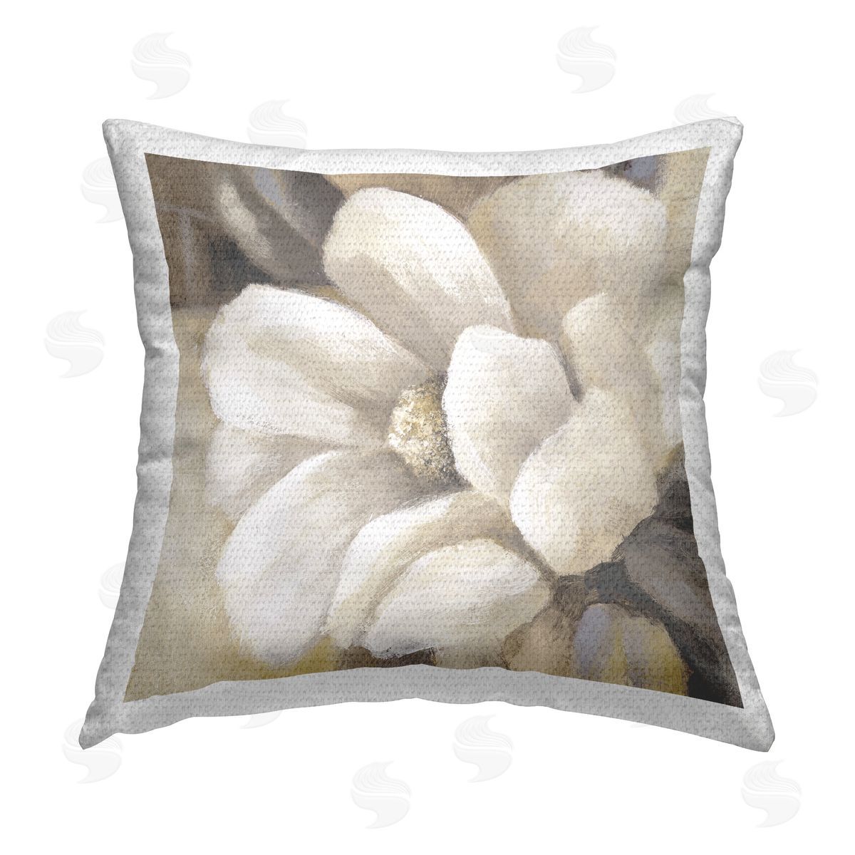 Lanie Loreth Magnolia Flower Petals Outdoor Quick-Dry Polyester Printed Throw Pillow