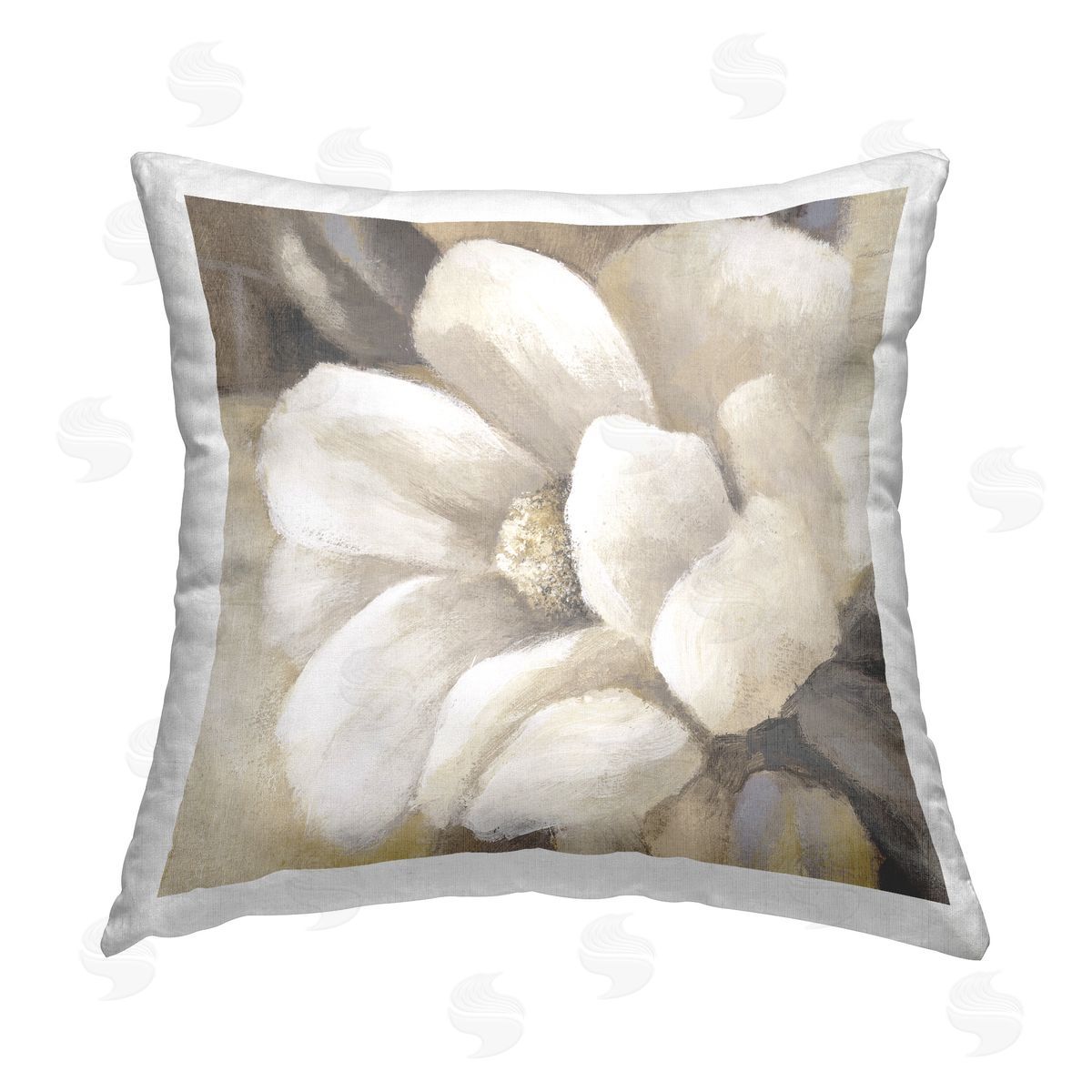 Lanie Loreth Magnolia Flower Petals Printed Plush Polyester Throw Pillow