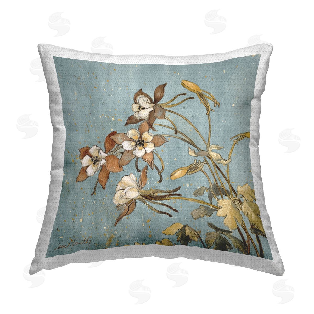 Lanie Loreth Rustic Blooming Buds Outdoor Quick-Dry Polyester Printed Throw Pillow