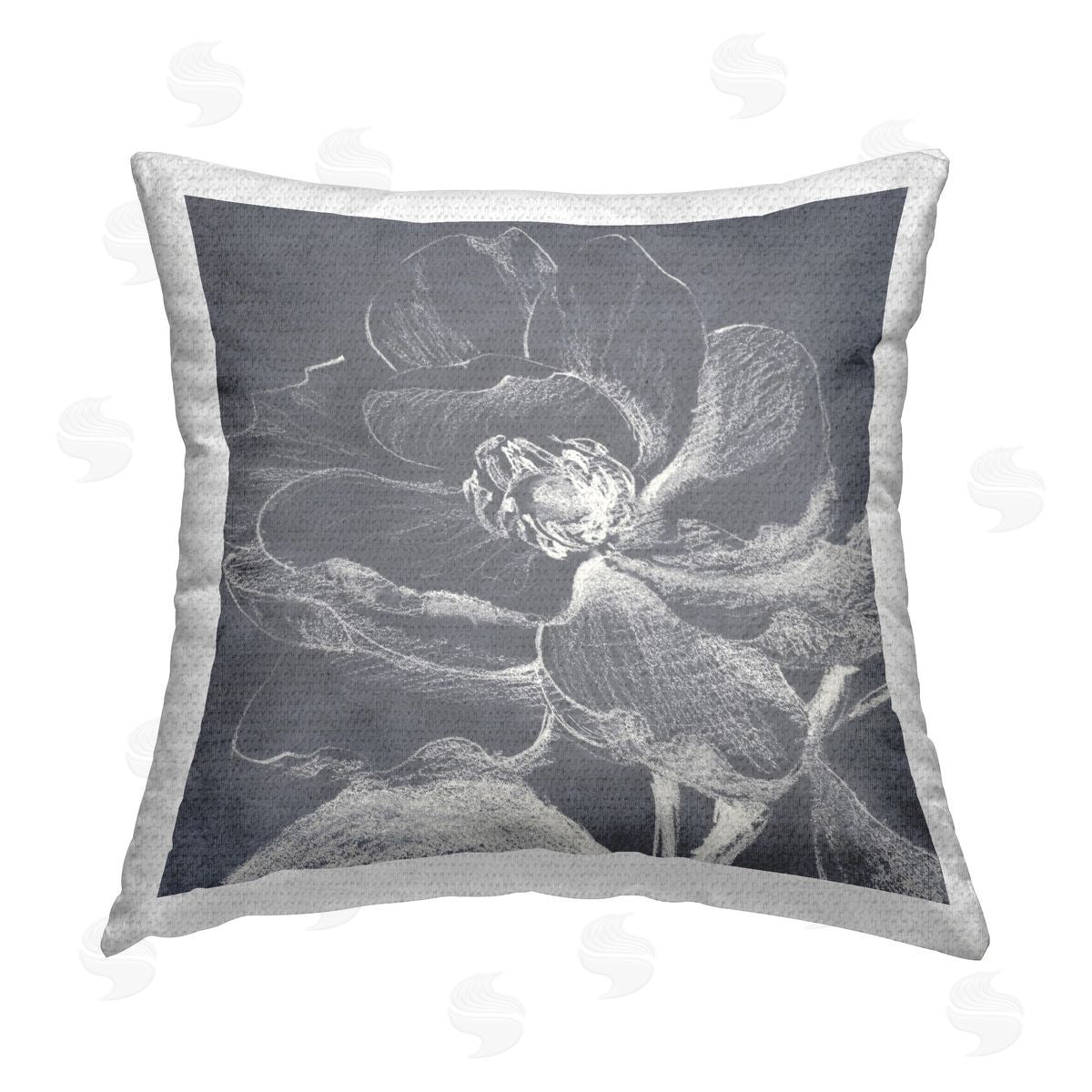 Lanie Loreth Magnolia Sketch Impression Outdoor Quick-Dry Polyester Printed Throw Pillow