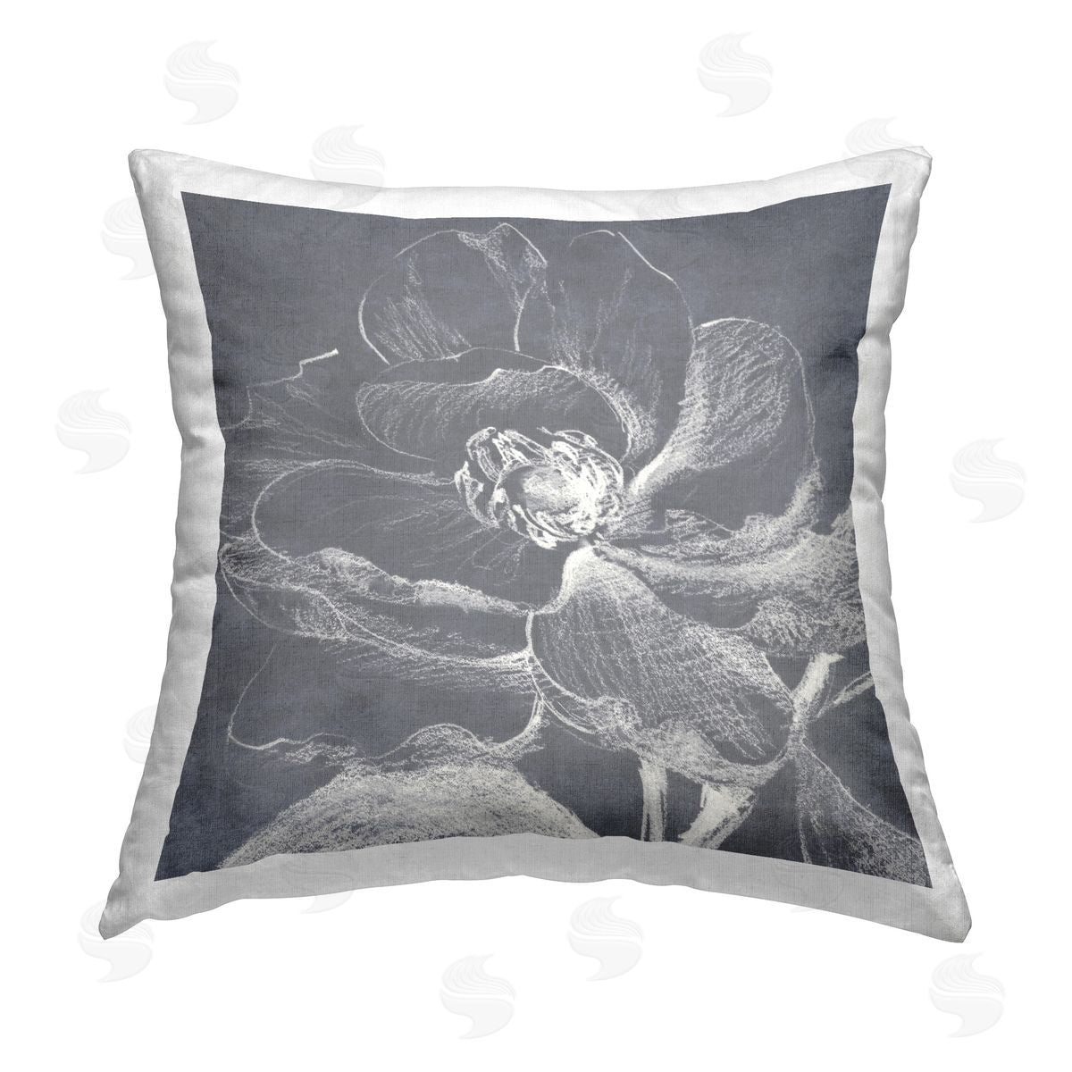 Lanie Loreth Magnolia Sketch Impression Printed Plush Polyester Throw Pillow