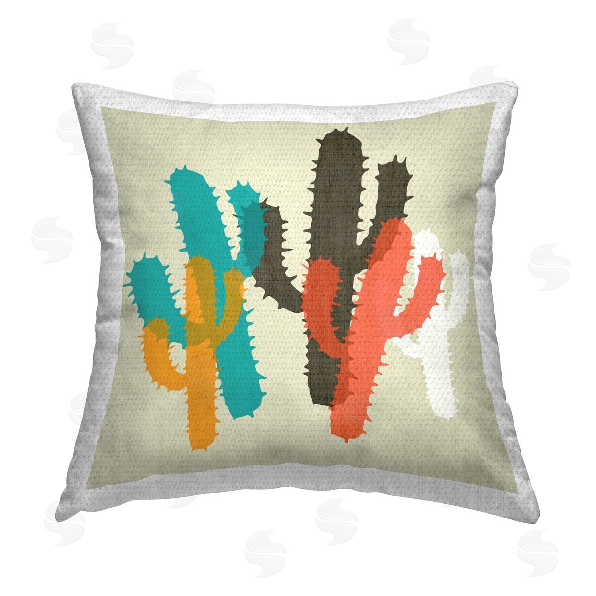 SD Graphics Studio Layered Bold Cacti Outdoor Quick-Dry Polyester Printed Throw Pillow