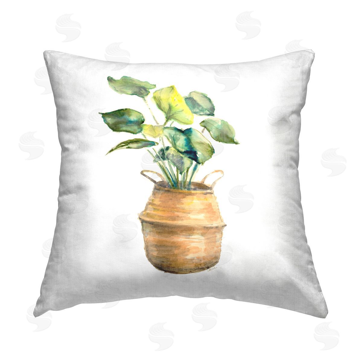 Lanie Loreth Plant In Pottery Printed Plush Polyester Throw Pillow
