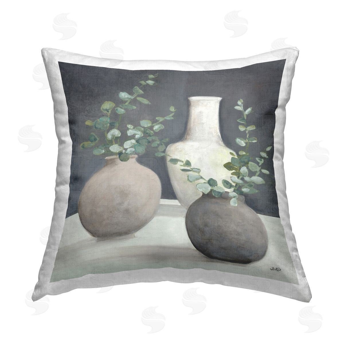 Julia Purinton Fresh Floral Vessels Printed Plush Polyester Throw Pillow