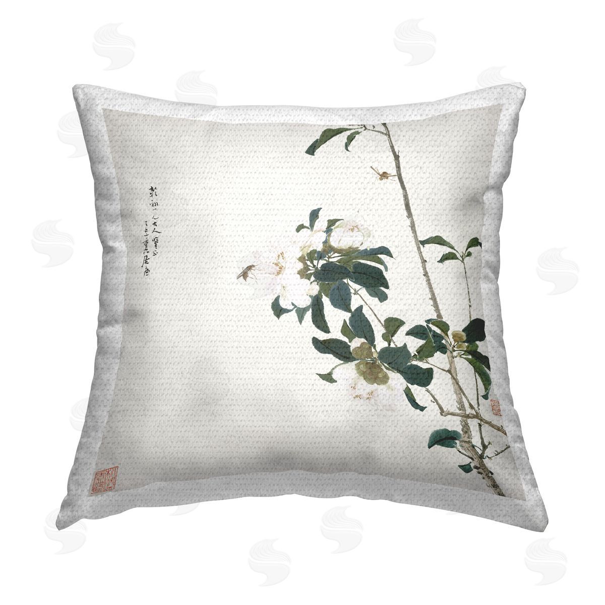 Ju Lian Classic Floral Blooms Outdoor Quick-Dry Polyester Printed Throw Pillow