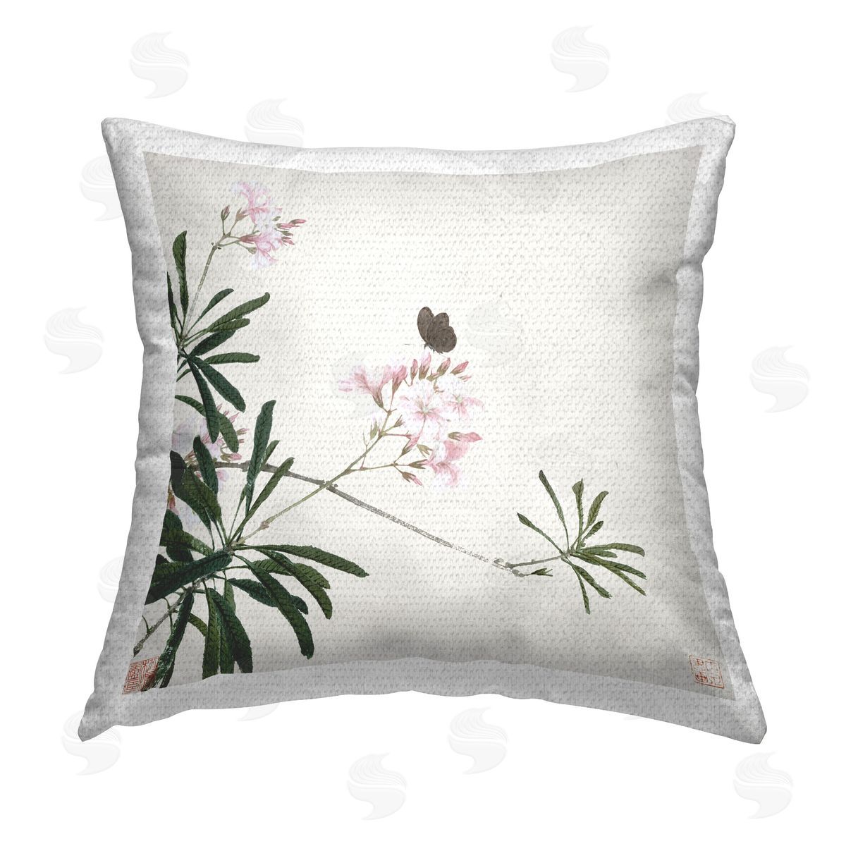 Ju Lian Classic Minimal Flowers Outdoor Quick-Dry Polyester Printed Throw Pillow