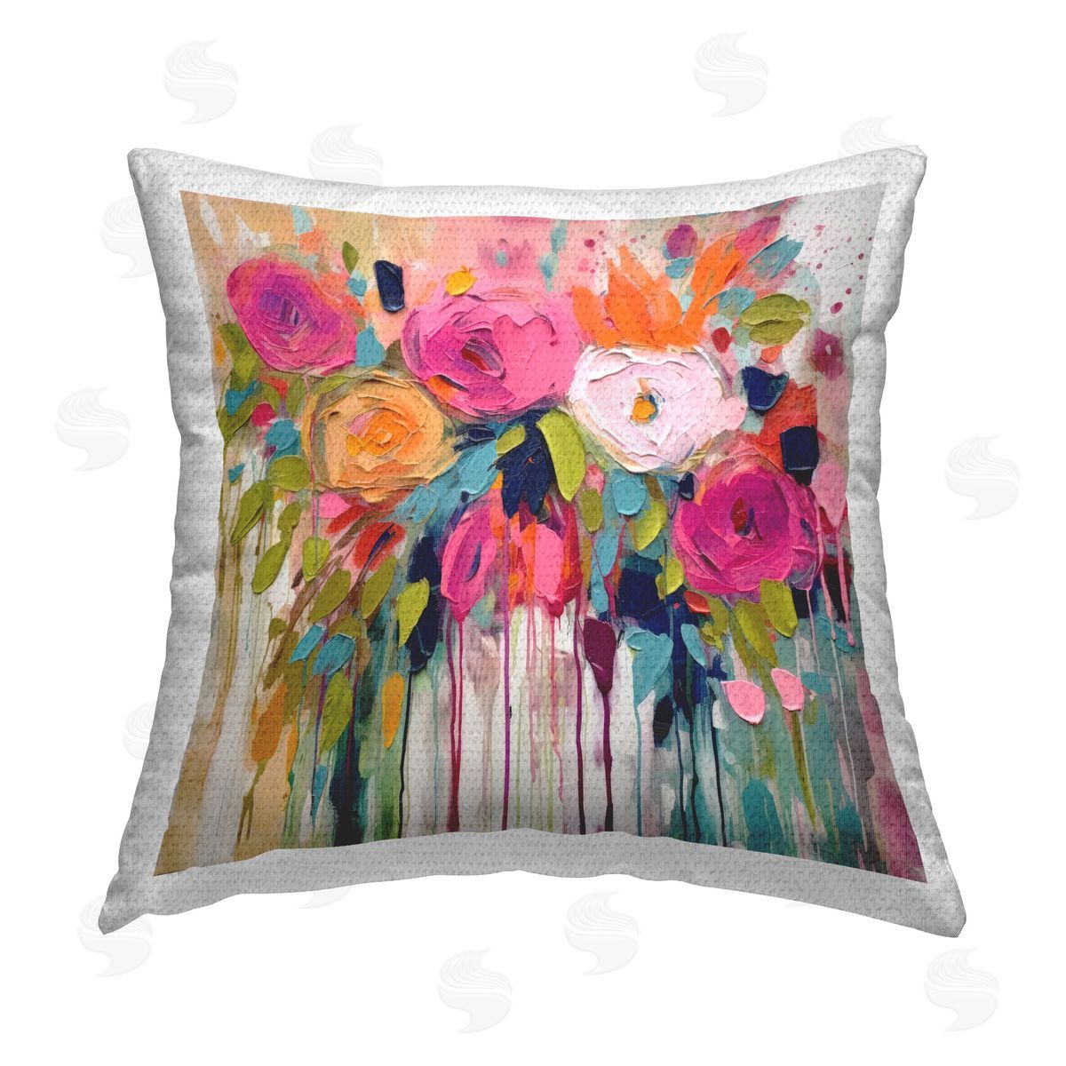 Irena Orlov Urban Paint Bouquet Outdoor Quick-Dry Polyester Printed Throw Pillow