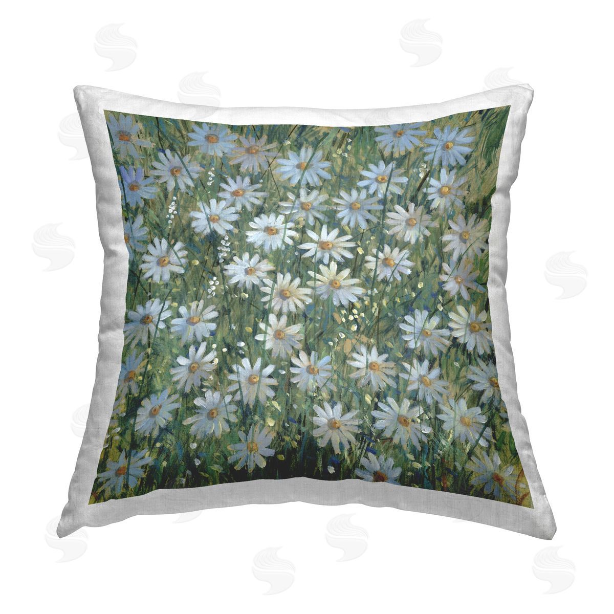 Tim O'Toole Lush Daisy Field Printed Plush Polyester Throw Pillow