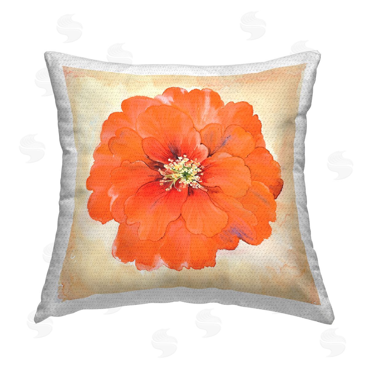Christine Zalewski Mixed Media Flowers Outdoor Quick-Dry Polyester Printed Throw Pillow