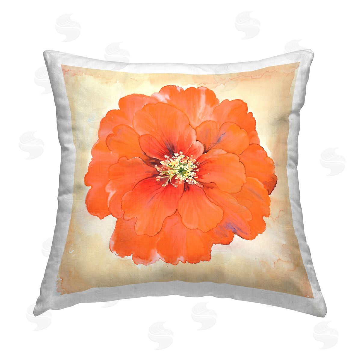 Christine Zalewski Mixed Media Flowers Printed Plush Polyester Throw Pillow