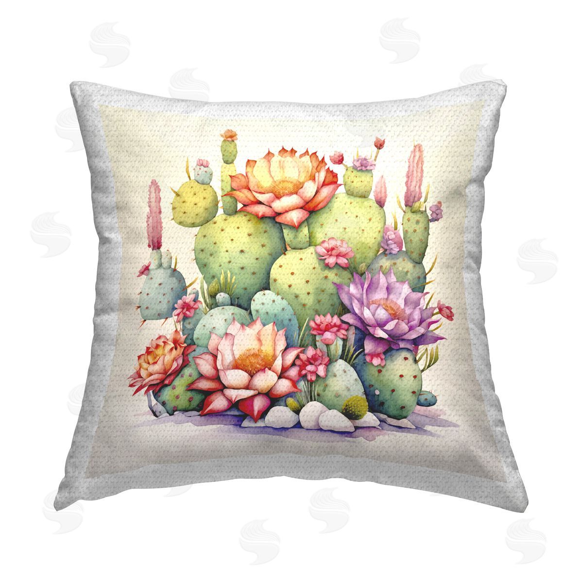 Andrea Haase Desert Spring Blooms Outdoor Quick-Dry Polyester Printed Throw Pillow