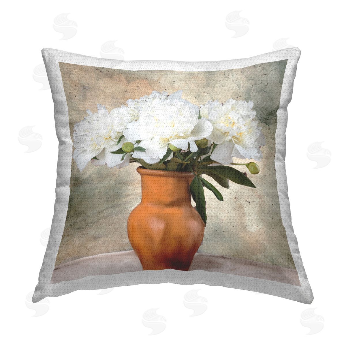 Kim Allen Rustic Terracotta Vase Outdoor Quick-Dry Polyester Printed Throw Pillow