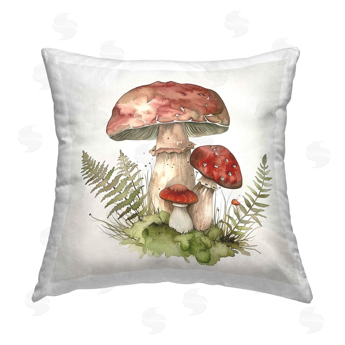 Lazar Studio Enchanted Forest Floor Printed Plush Polyester Throw Pillow
