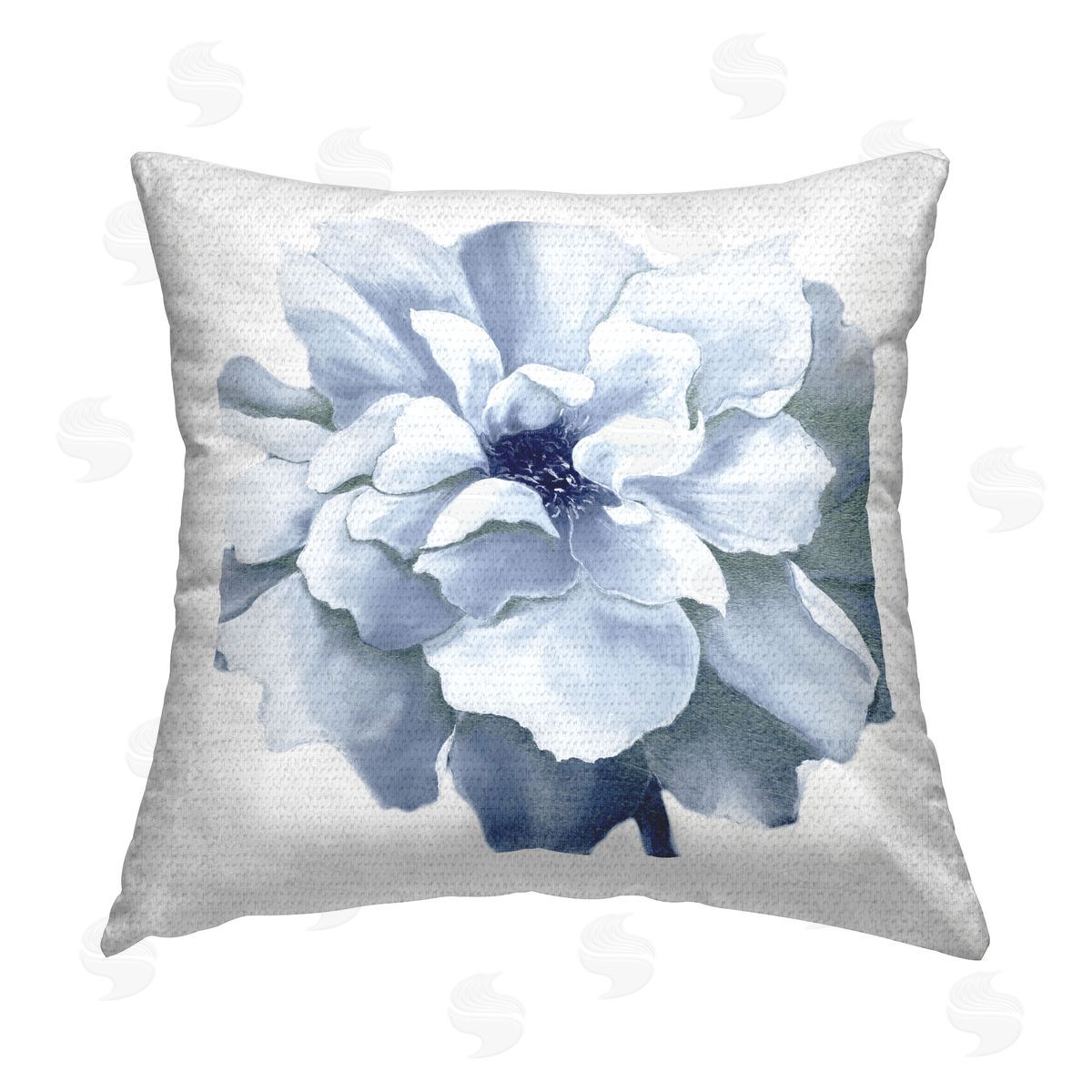 Withaar Blue Radiant Bloom Outdoor Quick-Dry Polyester Printed Throw Pillow
