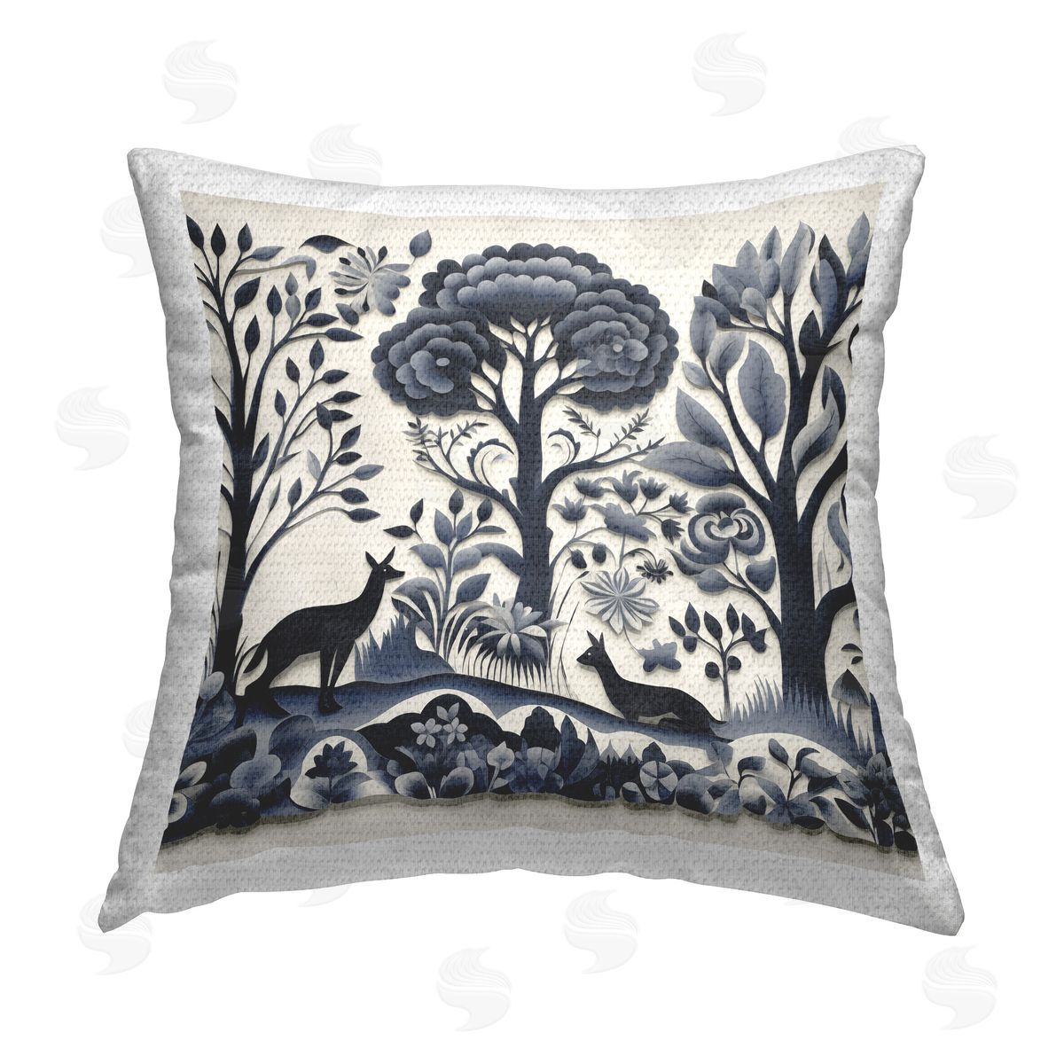 Sasha Boho Forest Creatures Outdoor Quick-Dry Polyester Printed Throw Pillow