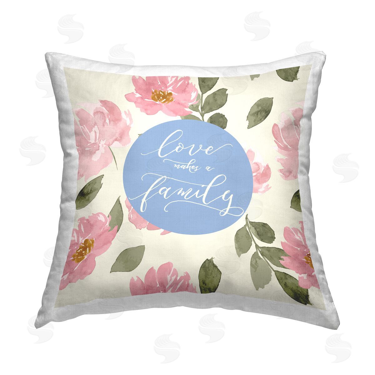 Lucille Price Love Makes Family Printed Plush Polyester Throw Pillow