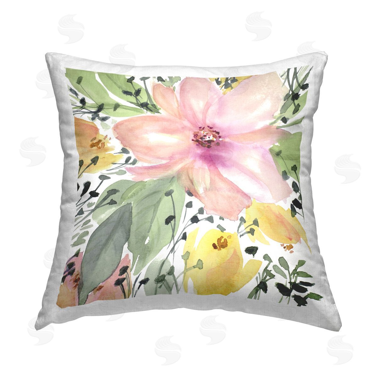 Lanie Loreth Birds Eye Floral Printed Plush Polyester Throw Pillow