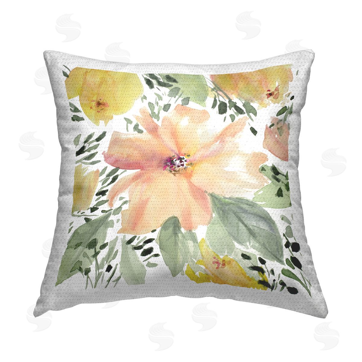 Lanie Loreth Birds Eye Flowers Outdoor Quick-Dry Polyester Printed Throw Pillow