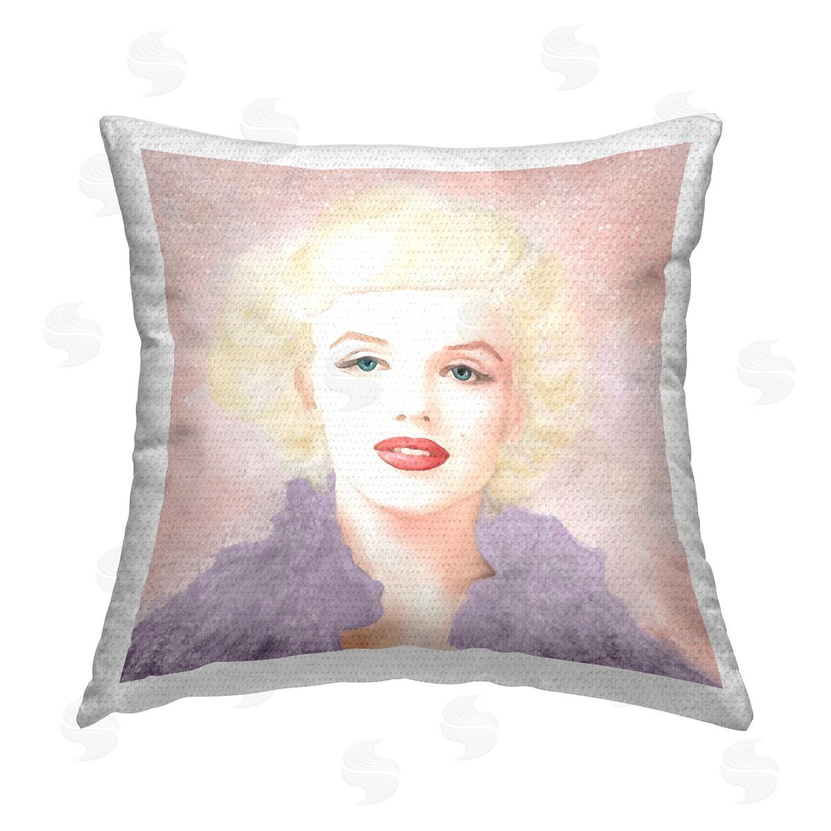 Amy Hall Pastel Marilyn Portrait Outdoor Quick-Dry Polyester Printed Throw Pillow