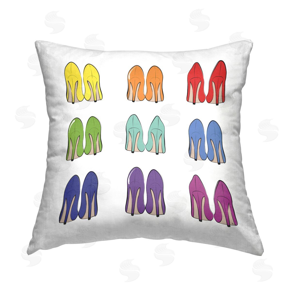 Martina Pavlova All About Heels Printed Plush Polyester Throw Pillow