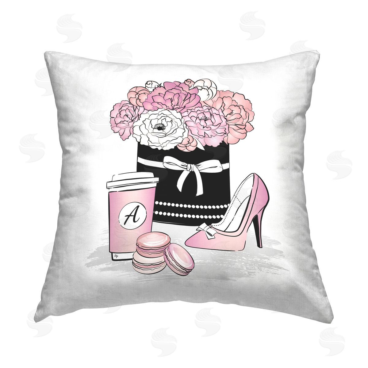 Martina Pavlova Pink Life Accessories Printed Plush Polyester Throw Pillow