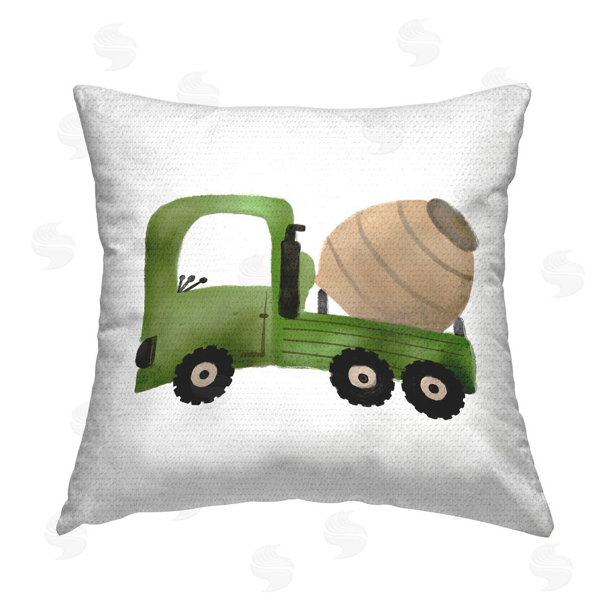 Elizabeth Medley Construction Truck Vehicle Outdoor Quick-Dry Polyester Printed Throw Pillow