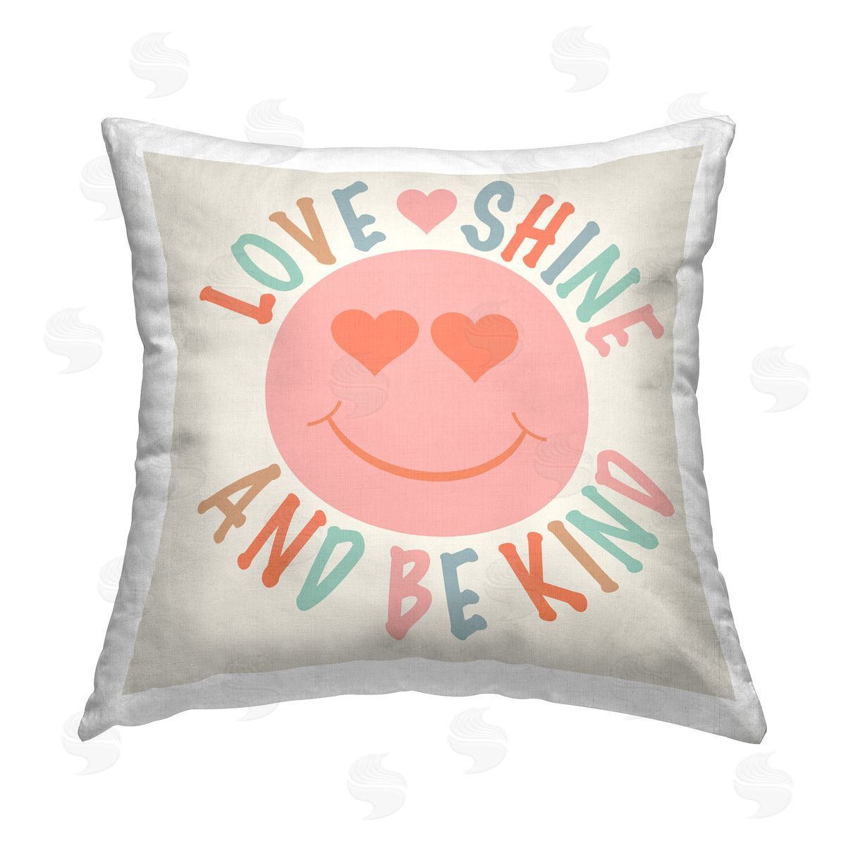 Katrina Craven Retro Be Kind Printed Plush Polyester Throw Pillow