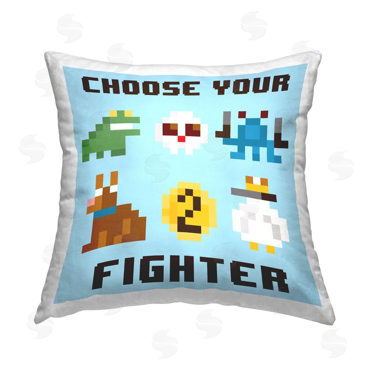 June Erica Vess Choose Gaming Fighter Printed Plush Polyester Throw Pillow