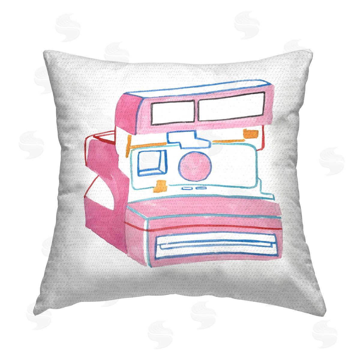 Melissa Wang Retro Film Camera Outdoor Quick-Dry Polyester Printed Throw Pillow