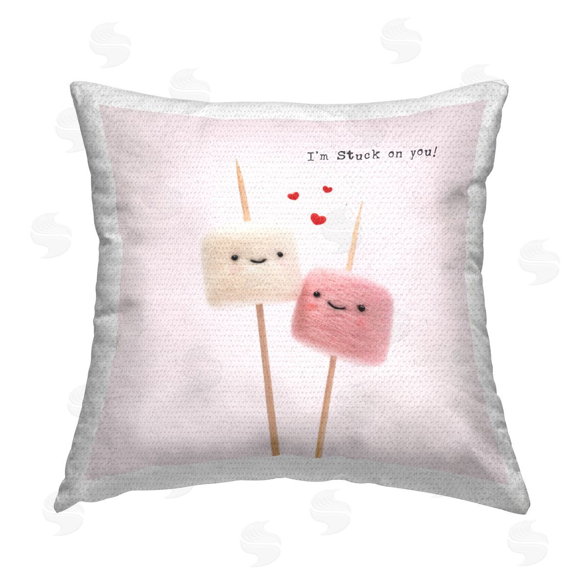 Lemon & Sugar Cute Stuck On You Outdoor Quick-Dry Polyester Printed Throw Pillow
