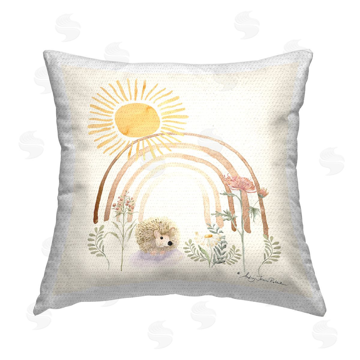 Audrey Jeanne Roberts Soft Boho Nature Outdoor Quick-Dry Polyester Printed Throw Pillow
