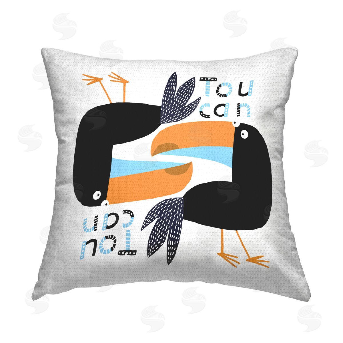 Carla Daly Tropical Toucan Birds Outdoor Quick-Dry Polyester Printed Throw Pillow