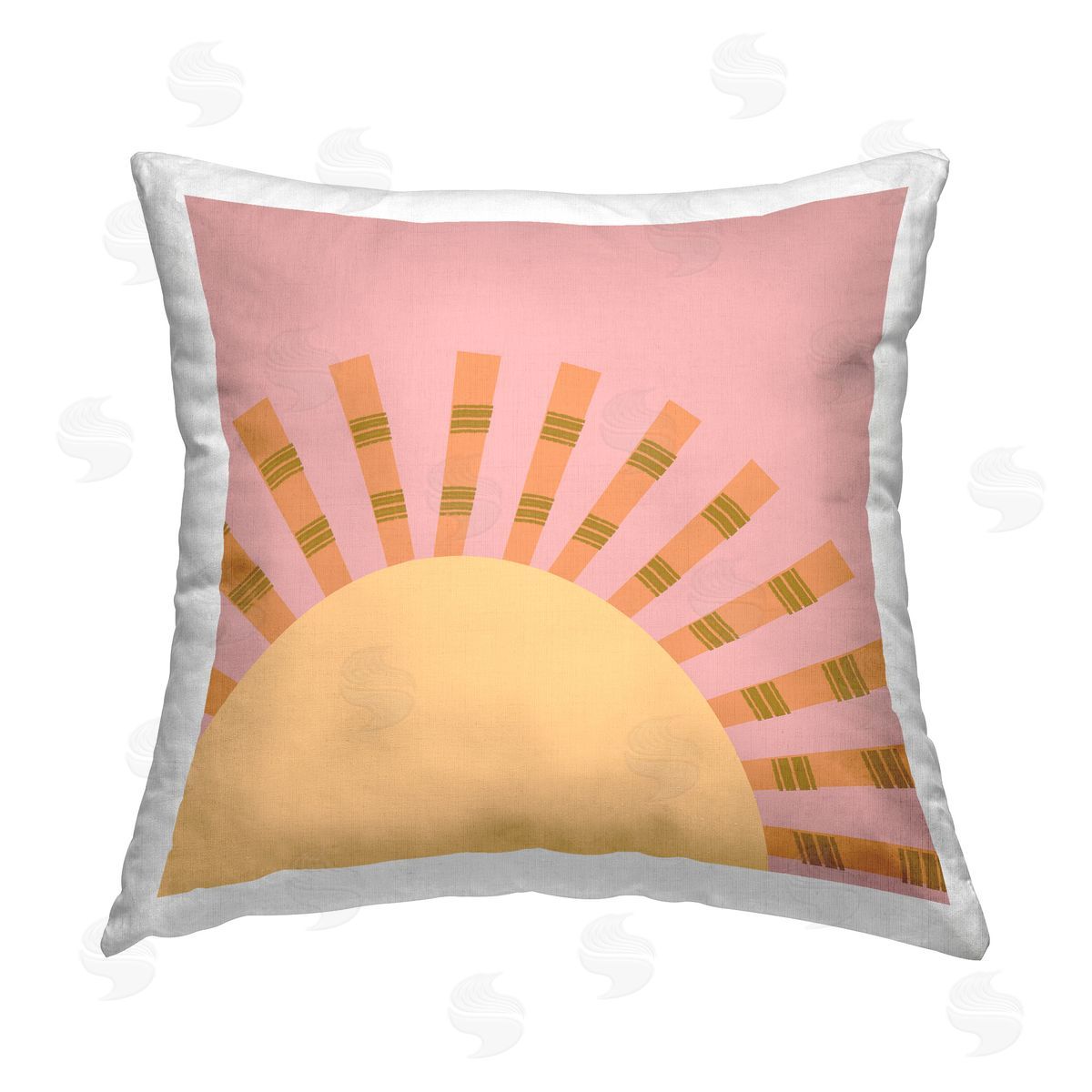Tina Finn Minimal Sun Rays Printed Plush Polyester Throw Pillow