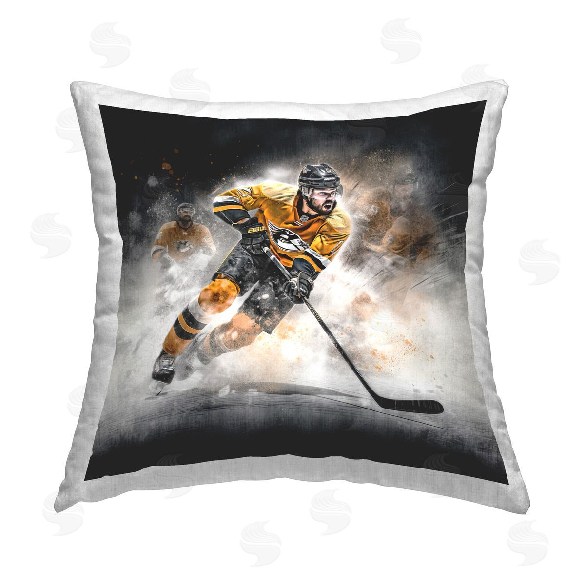 Jim Baldwin Hockey Player Athlete Printed Plush Polyester Throw Pillow