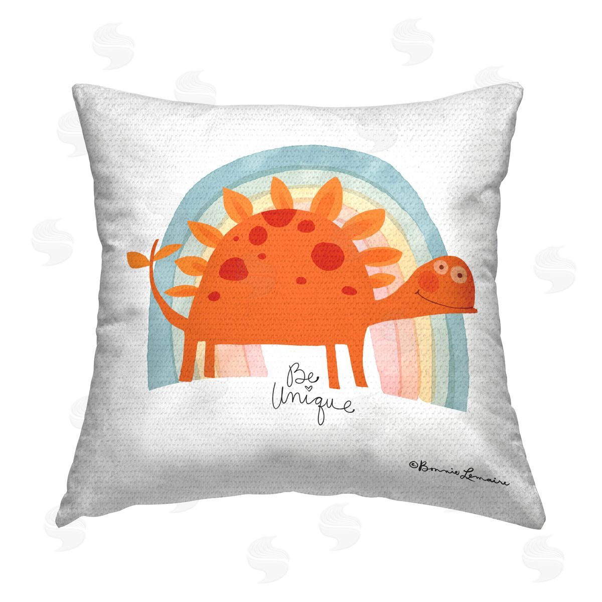 Bonnie Lemaire Be Unique Dinosaur Outdoor Quick-Dry Polyester Printed Throw Pillow