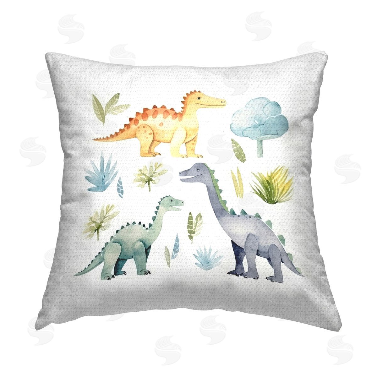 Lazar Studio Dino Wonderland Wonders Outdoor Quick-Dry Polyester Printed Throw Pillow