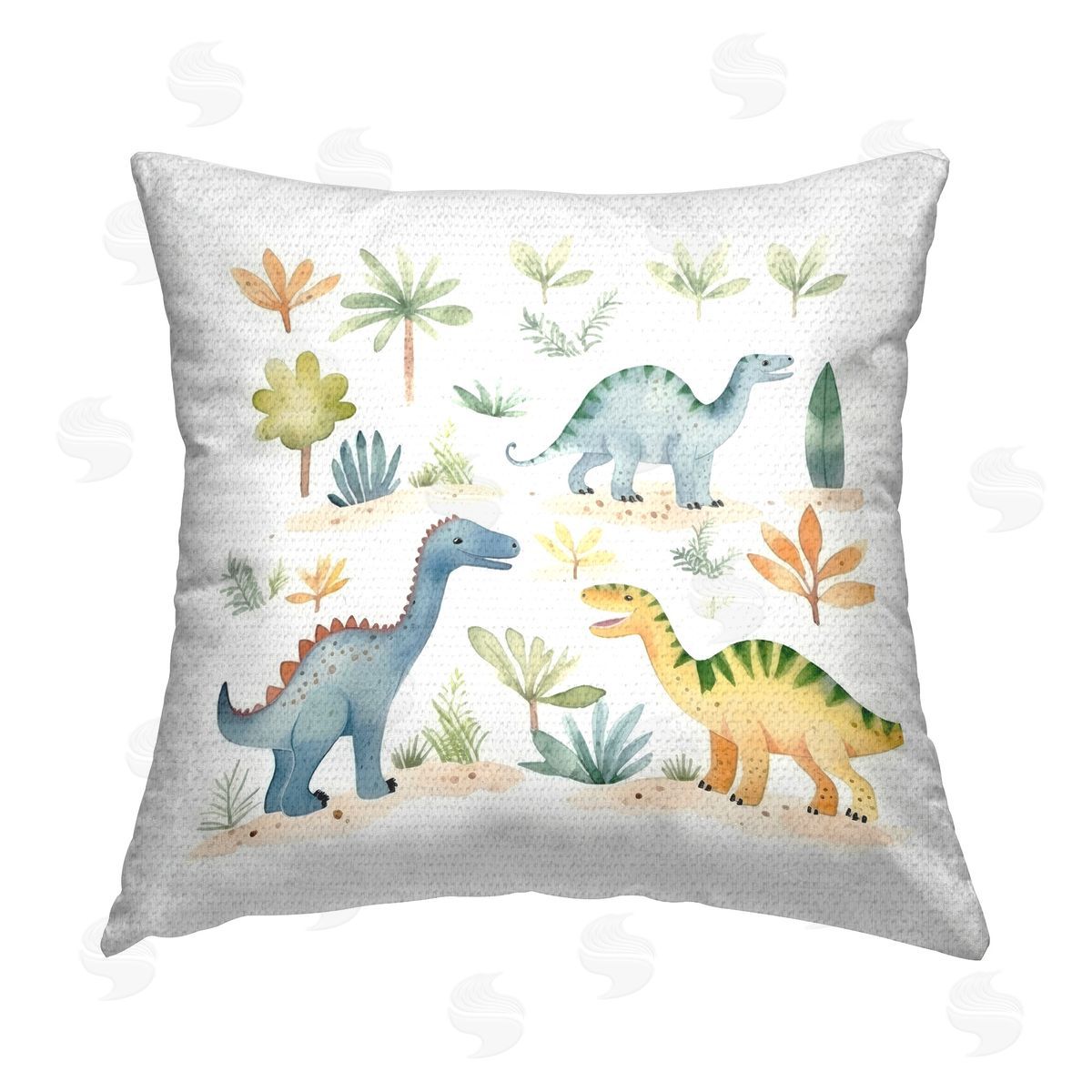 Lazar Studio Dinosaurs & Vegetation Outdoor Quick-Dry Polyester Printed Throw Pillow