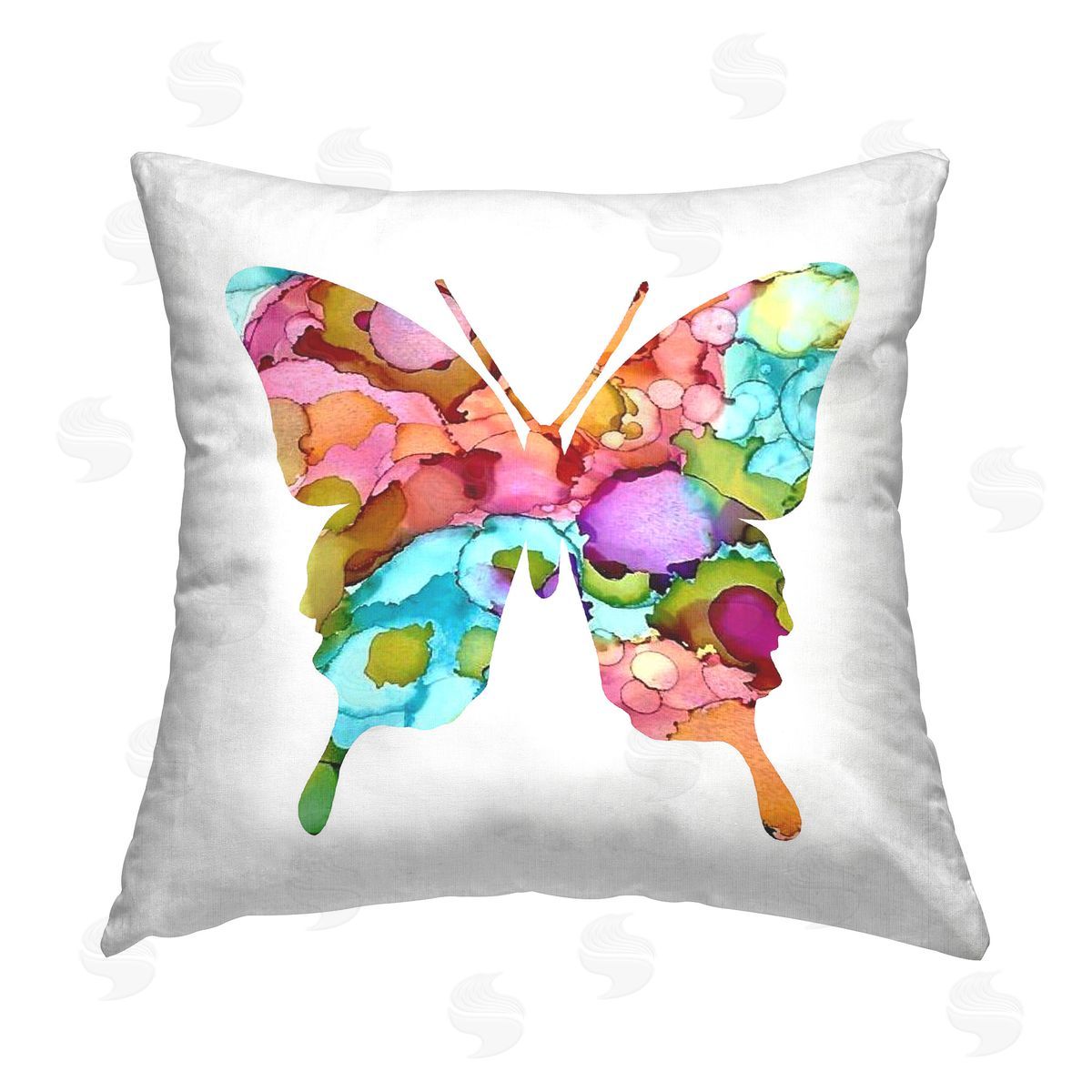 Lisa Nohren Bold Patterned Butterfly Printed Plush Polyester Throw Pillow