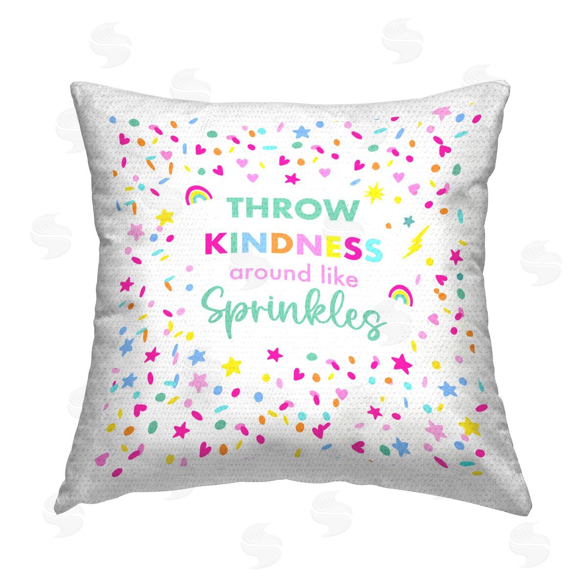Sharon Lee Kindness Like Sprinkles Outdoor Quick-Dry Polyester Printed Throw Pillow