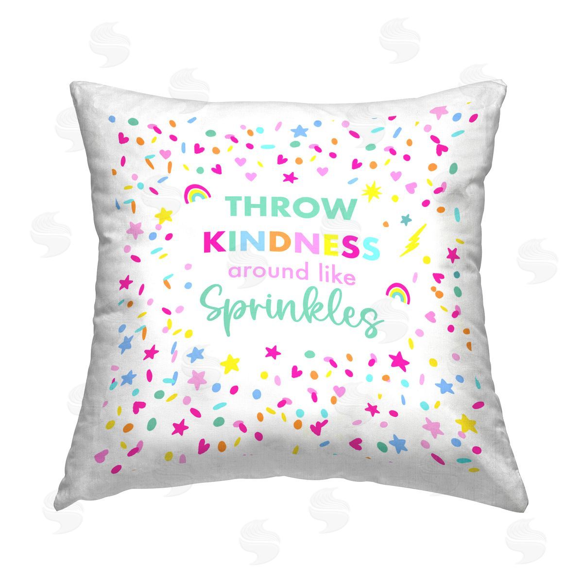 Sharon Lee Kindness Like Sprinkles Printed Plush Polyester Throw Pillow