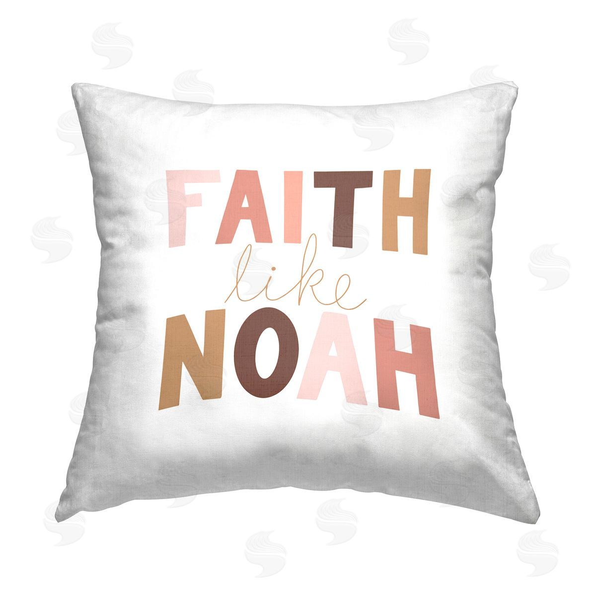 Tara Moss Faith Like Noah Girl's Printed Plush Polyester Throw Pillow