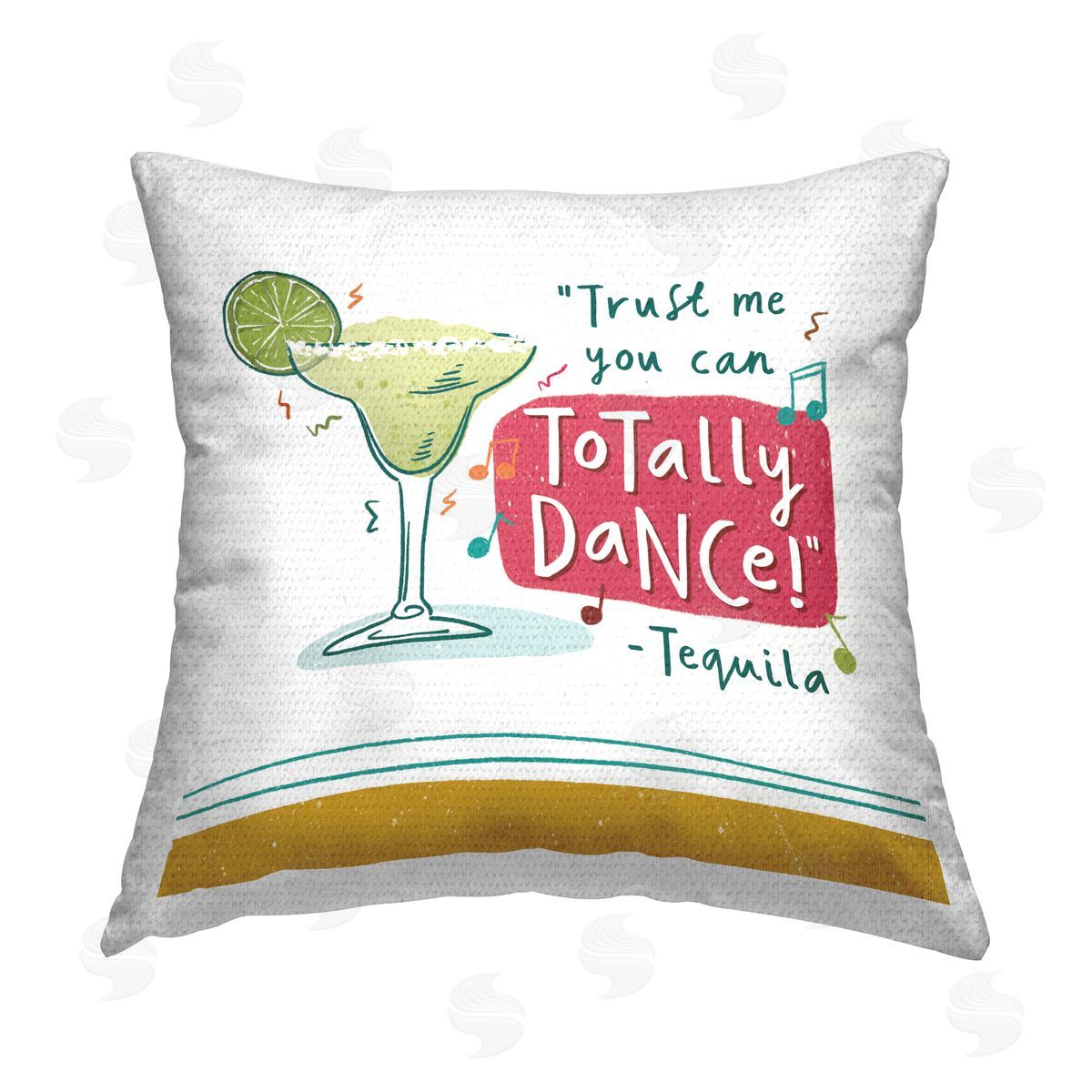 Courtney Morgenstern Funny Tequila Phrase Outdoor Quick-Dry Polyester Printed Throw Pillow