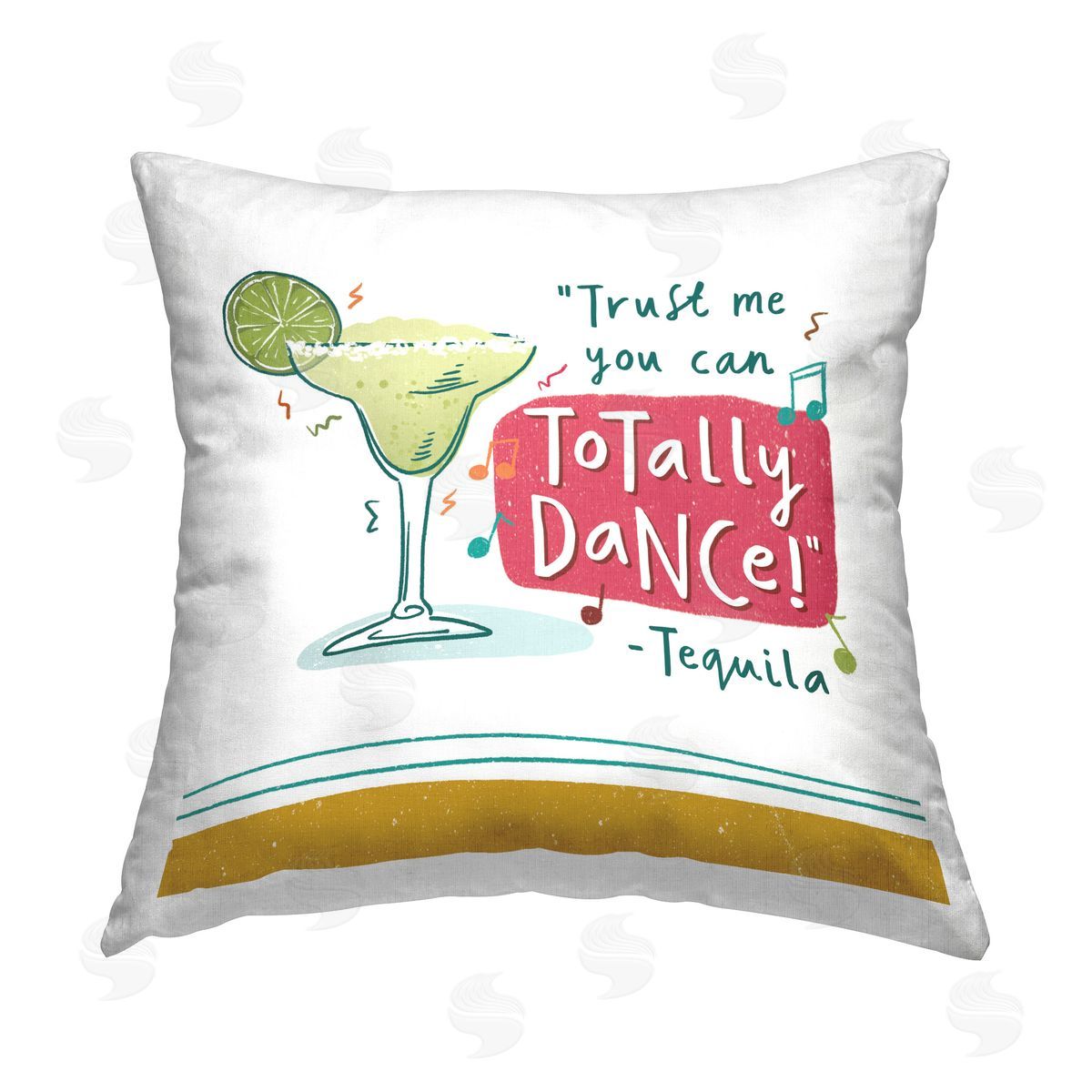 Courtney Morgenstern Funny Tequila Phrase Printed Plush Polyester Throw Pillow